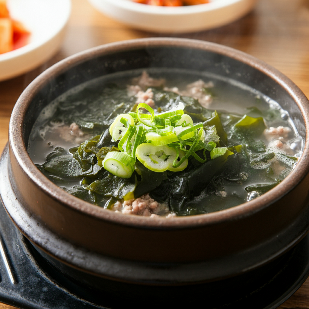 미역국 (Miyeok-guk): Tender Seaweed Soup