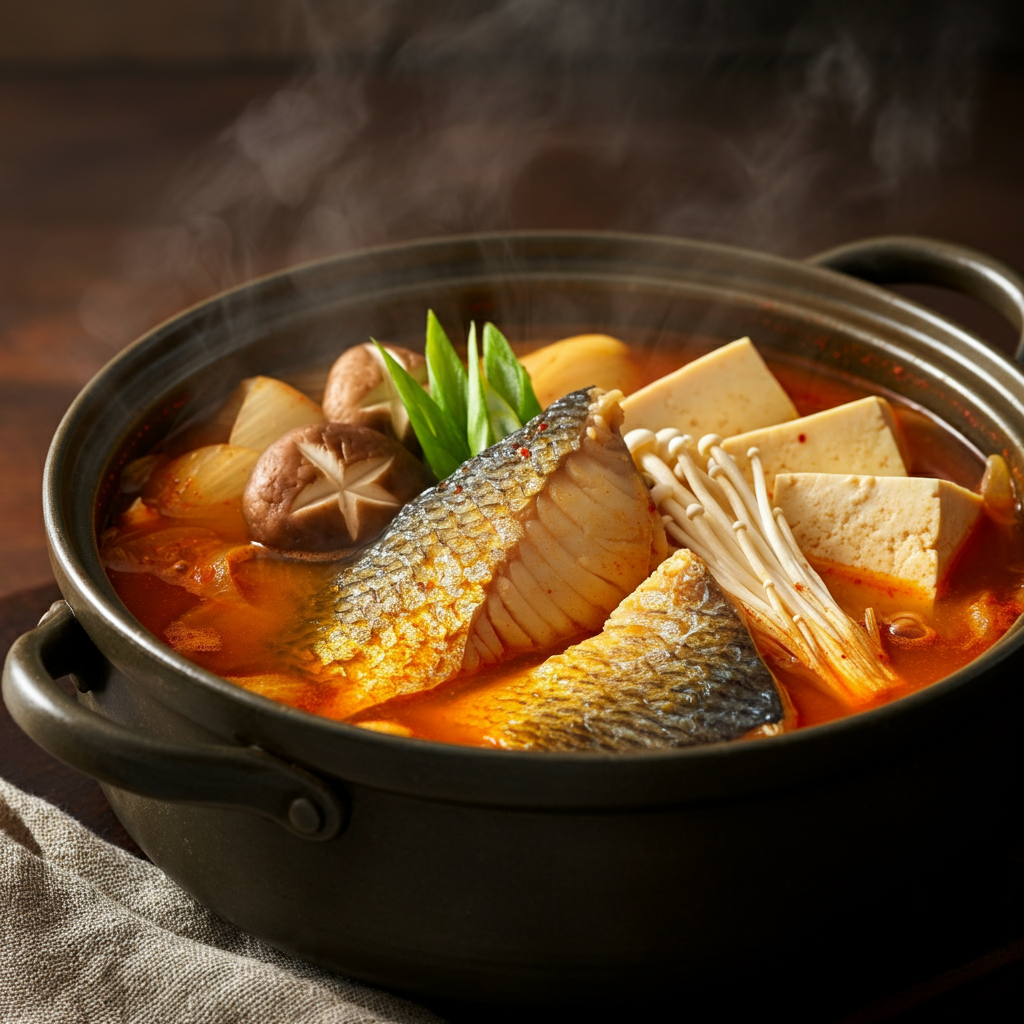 동태찌개 (Dongtae Jjigae) - Hearty Pollock Fish Stew