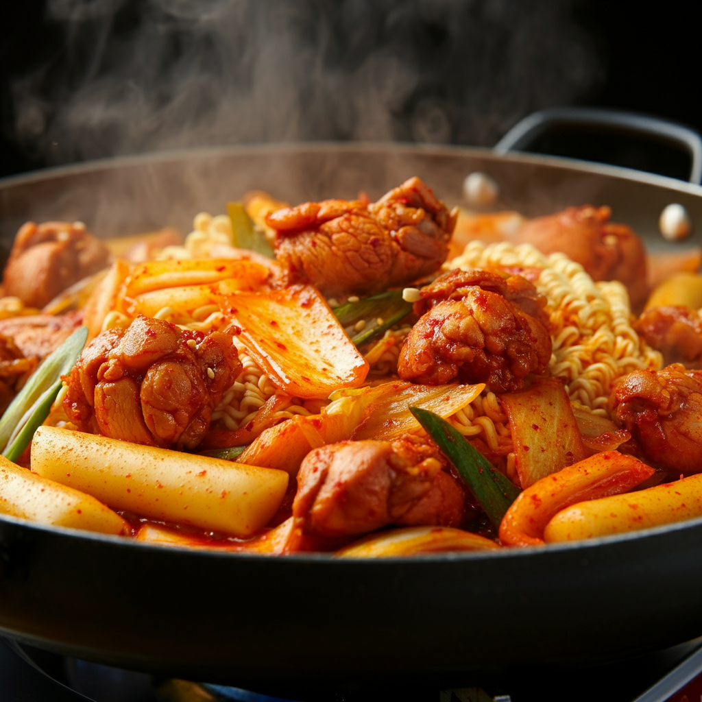 Chuncheon Dakgalbi (춘천닭갈비) – Spiced Chicken and Vegetable Stir-Fry